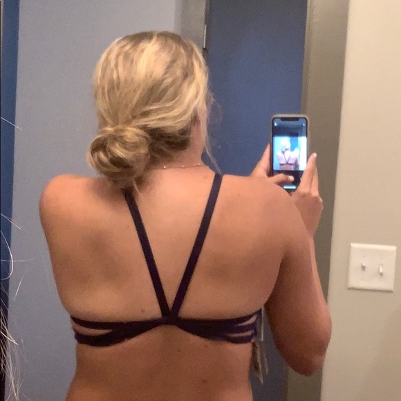 NWT Patagonia navy high neck bikini top - Picture 7 of 7